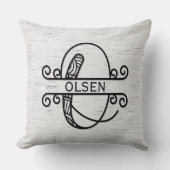 ファミリ名を持つモノグラムレターO クッション (正面)