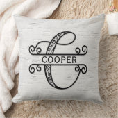 ファミリ名を持つモノグラム文字C クッション (ブランケット)