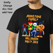 ファミリ名を追加文字ハローウィンパーティ年 Tシャツ