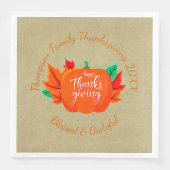 ファミリ名を追加文字感謝祭カボチャ (正面)