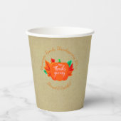 ファミリ名を追加文字感謝祭カボチャ20xx 紙コップ (正面)