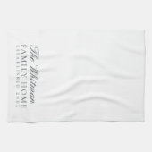 ファミリ名エレガント白 キッチンタオル (横)