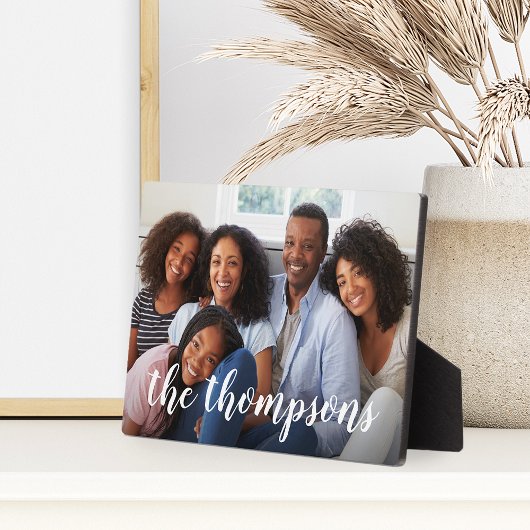 ファミリ名オーバーレイ写真 フォトプラーク