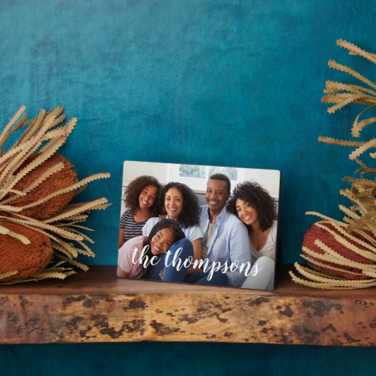 ファミリ名オーバーレイ写真 フォトプラーク (側面)