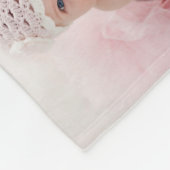 ファミリ名オーバーレイ30フォトコラージュテンプレートグレー フリースブランケット (角)