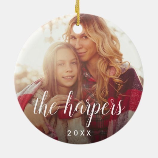 ファミリ名オーバーレイ |写真 セラミックオーナメント (裏面)