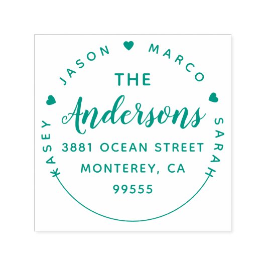 ファミリ名カスタムの作成差出人住所 セルフインキングスタンプ (デザイン)