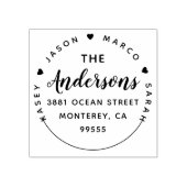 ファミリ名カスタムの作成差出人住所 ラバースタンプ (インプリント)