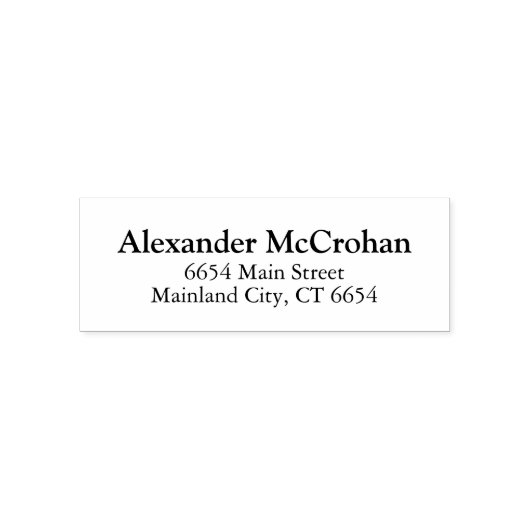 ファミリ名シンプルタイポグラフィ差出人住所 セルフインキングスタンプ (デザイン)