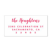 ファミリ名スクリプトの作成差出人住所 セルフインキングスタンプ (デザイン)