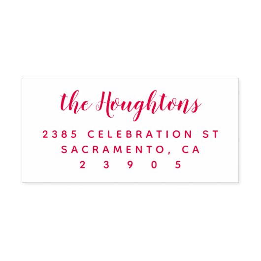 ファミリ名スクリプトの作成差出人住所 セルフインキングスタンプ (デザイン)