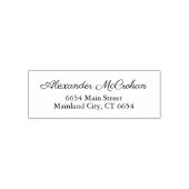 ファミリ名スクリプトタイポグラフィ差出人住所 セルフインキングスタンプ (デザイン)