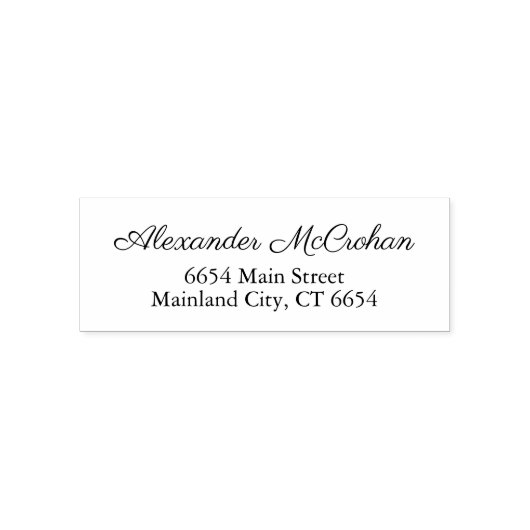 ファミリ名スクリプトタイポグラフィ差出人住所 セルフインキングスタンプ (デザイン)