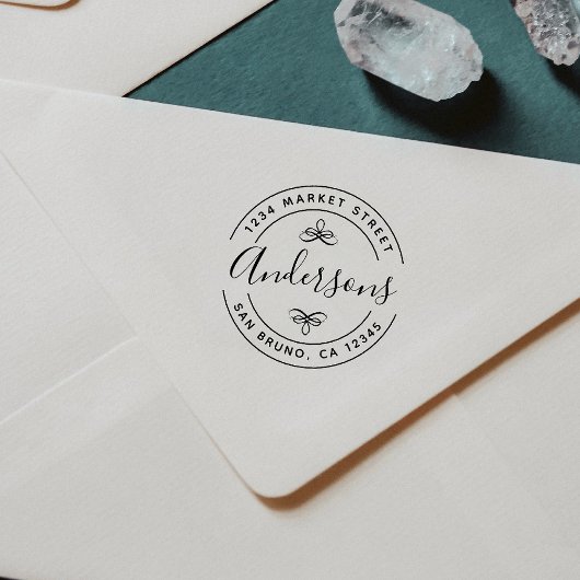 ファミリ名スクリプト独自の差出人住所を作成 ラバースタンプ