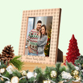 ファミリ名スノーフレーククリスマスパターン8X10木製 レーザー彫刻フレーム