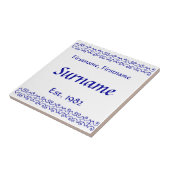 ファミリ名タイル – ビクトリアン タイル (側面)