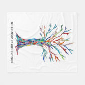 ファミリ名ツリー フリースブランケット (正面(横))