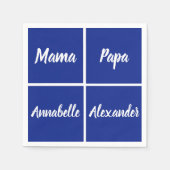 ファミリ名テンプレート スタンダードカクテルナプキン (正面)