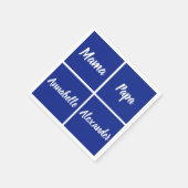 ファミリ名テンプレート スタンダードカクテルナプキン (角)