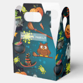 ファミリ名ハロウィーンパターパーソナライズされたン フェイバーボックス (オープン)