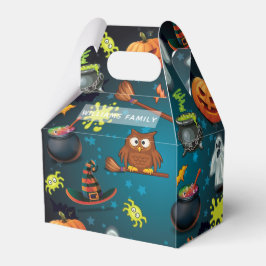 ファミリ名ハロウィーンパターパーソナライズされたン フェイバーボックス