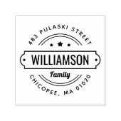 ファミリ名バッジ差出人住所スタンプ セルフインキングスタンプ (デザイン)