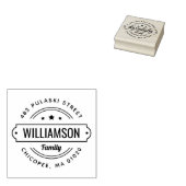 ファミリ名バッジ差出人住所スタンプ ラバースタンプ (押印)