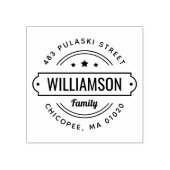 ファミリ名バッジ差出人住所スタンプ ラバースタンプ (インプリント)