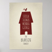 ファミリ名パーソナライズされたウォールアート ポスター (正面)