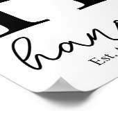 ファミリ名パーソナライズされた記号 – カスタムキャンバスのボア ポスター (角)