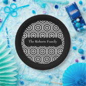 ファミリ名パーティープレート六角パターン ペーパープレート (パーティー)