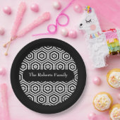 ファミリ名パーティープレート六角パターン ペーパープレート (パーティー)