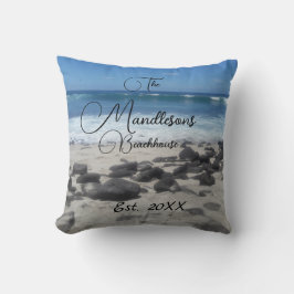 ファミリ名ビーチ海波 クッション