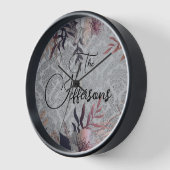 ファミリ名フローラダマスク 壁時計 (傾斜)