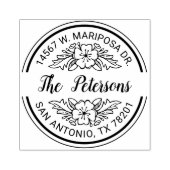 ファミリ名フローラ差出人住所 ラバースタンプ (インプリント)