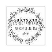 ファミリ名フローラ自分の住所を作成 セルフインキングスタンプ (デザイン)