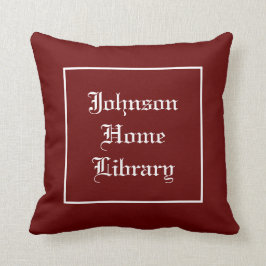ファミリ名ホームライブラリ濃い赤 クッション