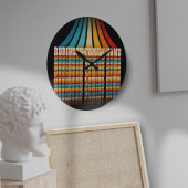 ファミリ名モダンヴィンテージレトロスタイルのパーソナライズ ラージ壁時計