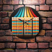 ファミリ名モダンヴィンテージレトロスタイルのパーソナライズ ラージ壁時計