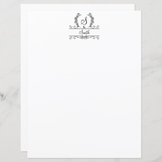 ファミリ名モノグラムのスクリプト固定 (正面/裏面)