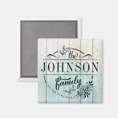 ファミリ名モノグラムの磁石 マグネット (正面/裏面)