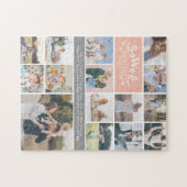 ファミリ名モノグラム | 15フォトコラージュ ジグソーパズル (横)