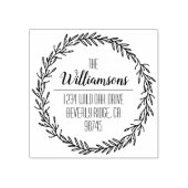 ファミリ名リース差出人住所 ラバースタンプ (インプリント)