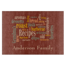 ファミリ名レシピことわざ焼けた番号 カッティングボード