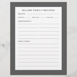 ファミリ名レシピ挿入 |グレーシンプルとホワイト
