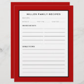 ファミリ名レシピ挿入 |赤と白 (正面/裏面)