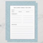 [ファミリ名レシピ]ページ | ヴィンテージ青フローラ (正面/裏面)