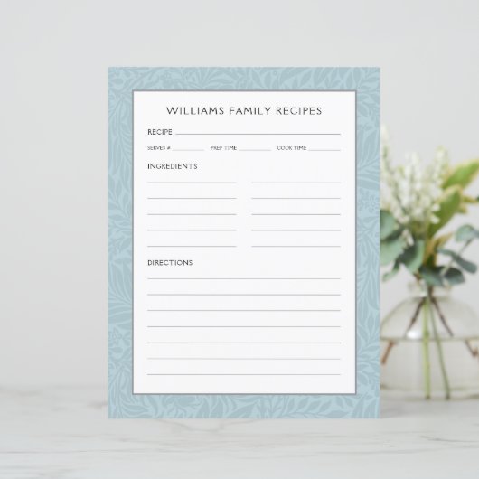 [ファミリ名レシピ]ページ | ヴィンテージ青フローラ (スタンド正面)