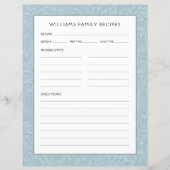 [ファミリ名レシピ]ページ | ヴィンテージ青フローラ (正面)