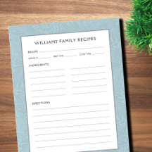 [ファミリ名レシピ]ページ | ヴィンテージ青フローラ